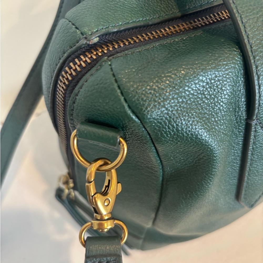 Fossil Forest Green Leather Satchel - Picture 8 of 14